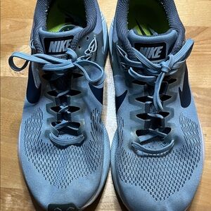 Nike Gray and Blue Running Shoes